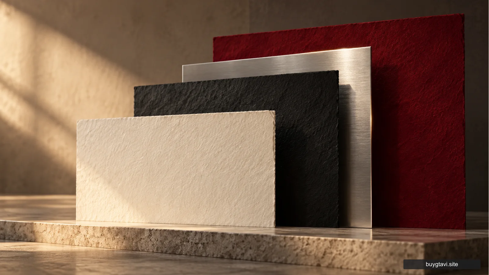 Ivory, black, silver and wine-colored layers in a sculptural editorial composition